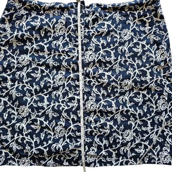 Karen Scott Mini Pencil Skort Blue And White - Picture 5 of 6